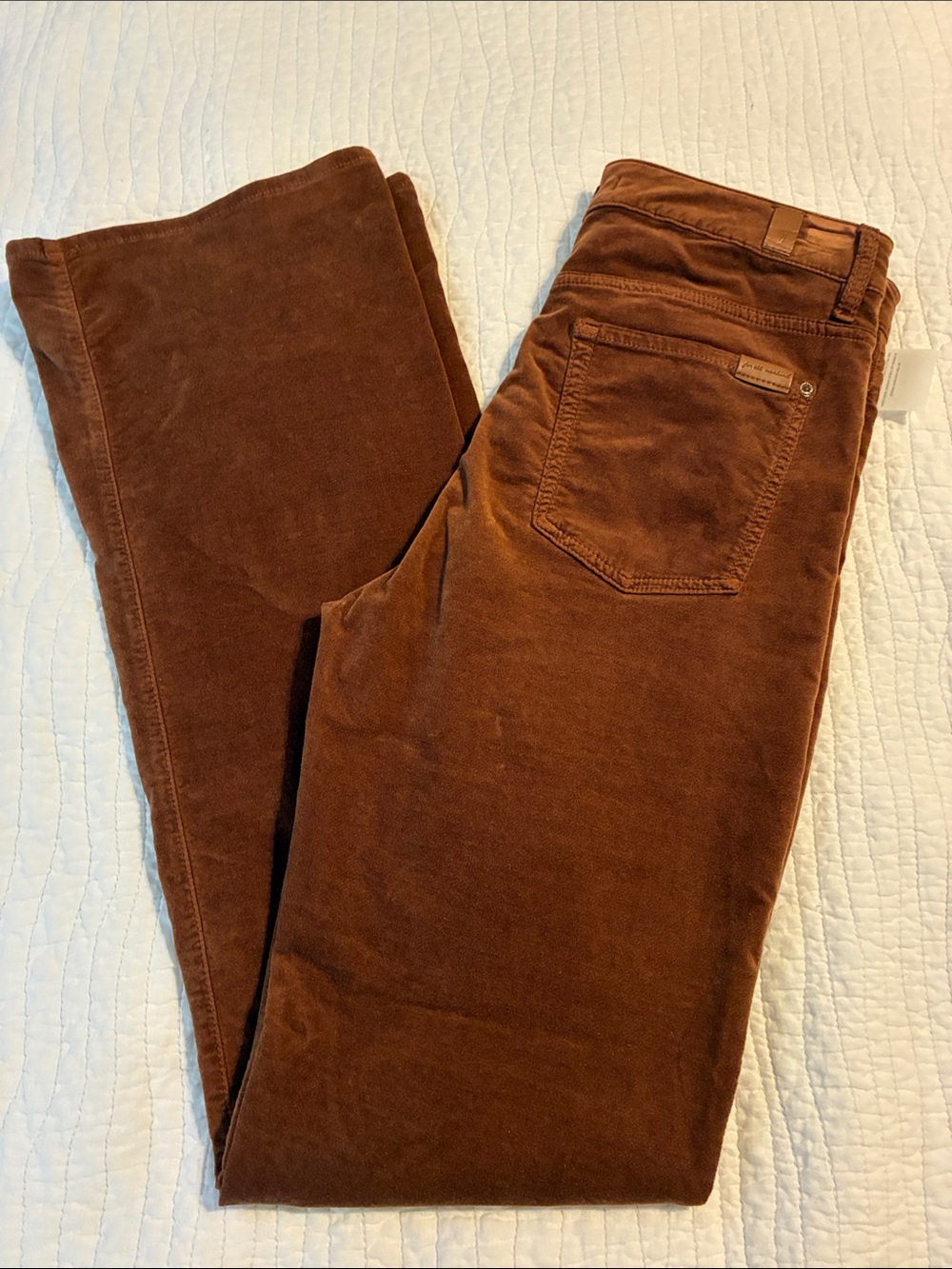 7 For All Mankind NWT Sz 32 Brown Flare Leg Pants